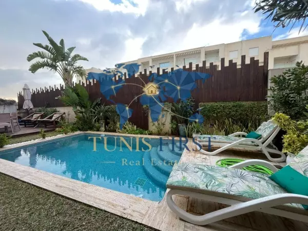 A louer appartement S+2 meublé à Gammarth avec piscine