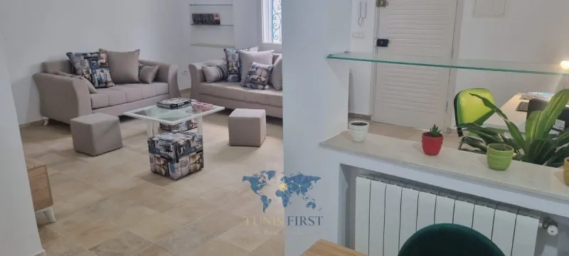 A Louer Appartement S+2 Meublé à Marsa Sidi Abd Laziz — Sidi abdelaziz