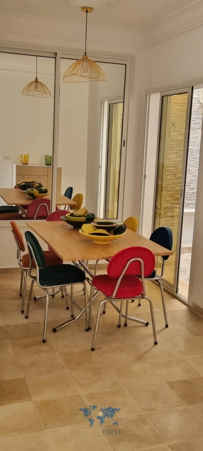 A Louer Appartement S+2 Meublé à Marsa Sidi Abd Laziz — Sidi abdelaziz