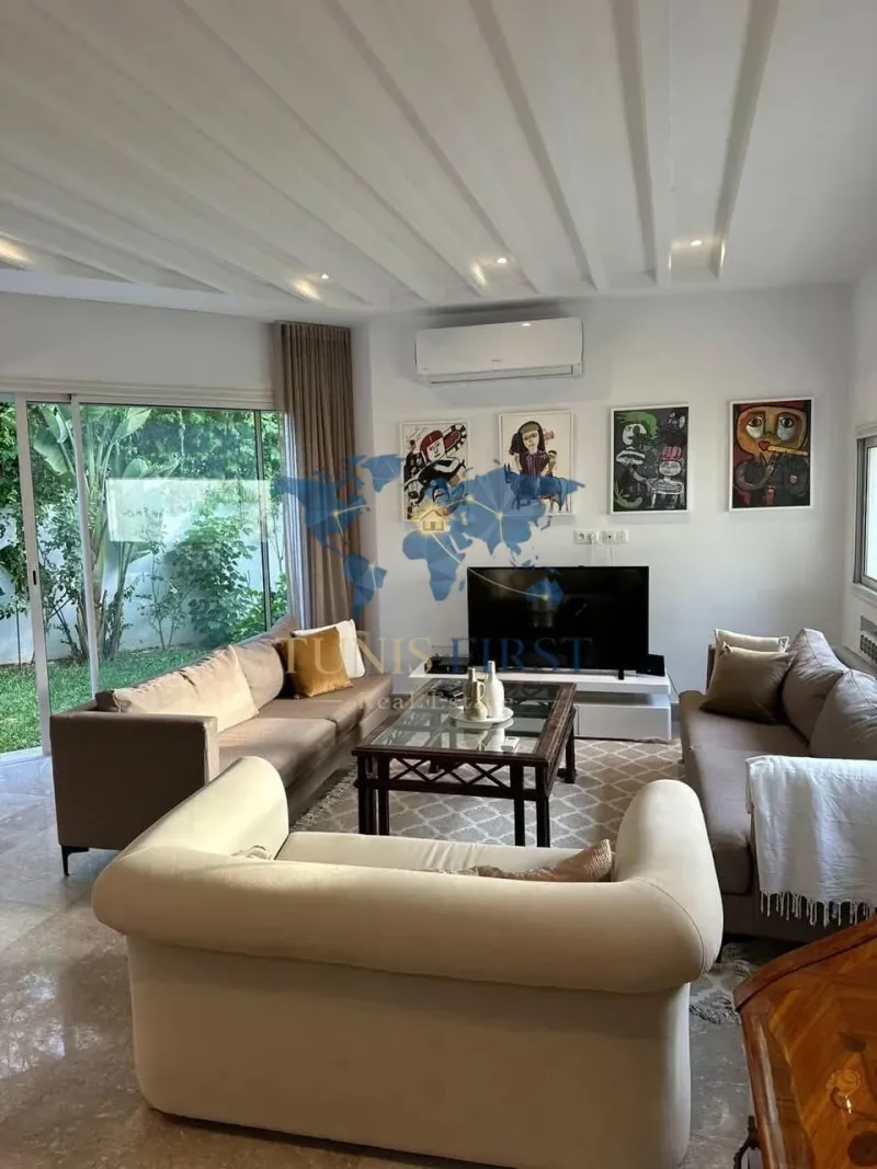 A louer un duplex S+2 meublé avec jardin à Carthage