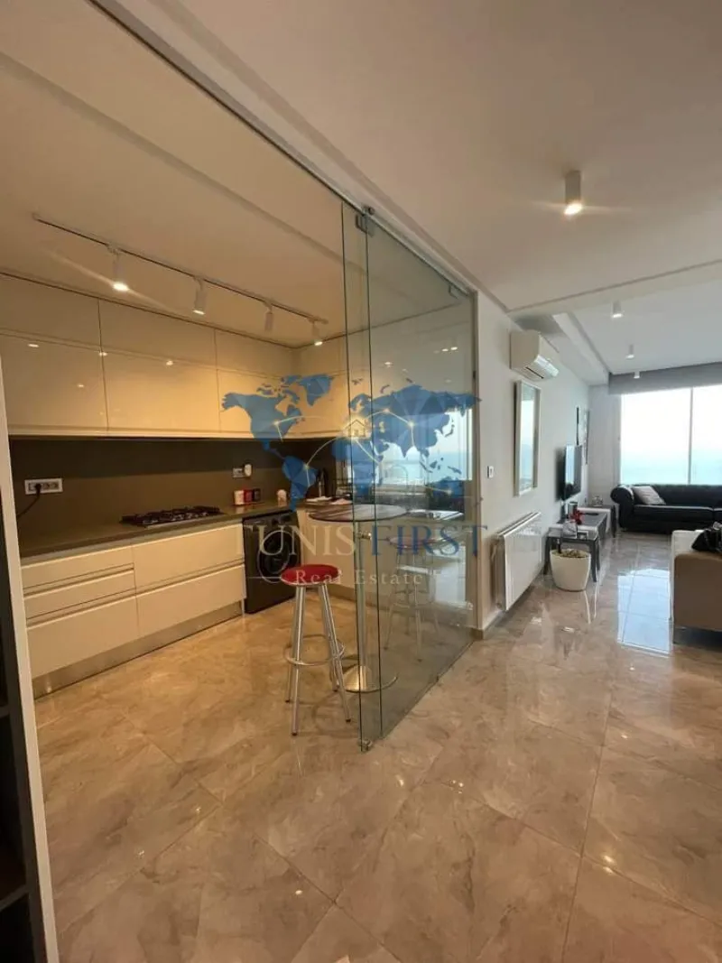 A louer appartement S+2 meublé à Gammarth  avec vue panoramique sur mer — Tunisie