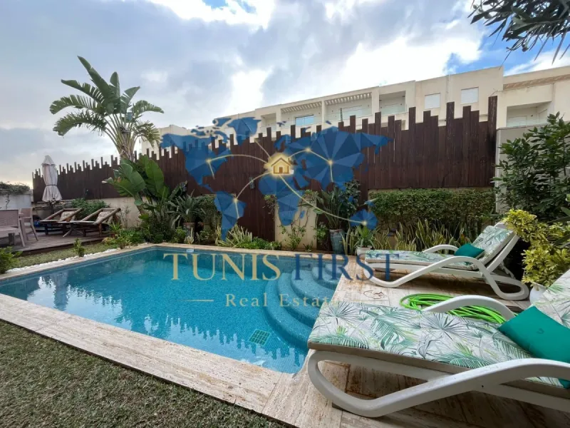 A louer appartement S+2 meublé à Gammarth avec piscine