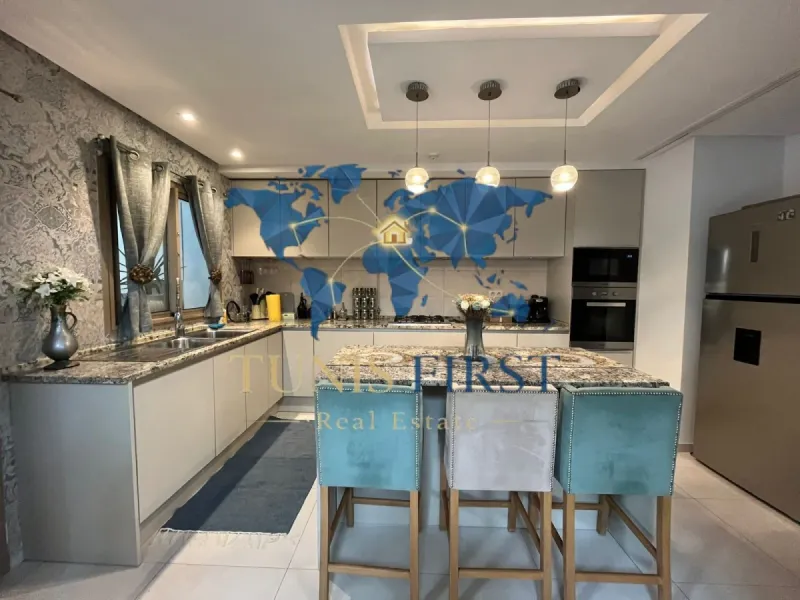 A louer appartement S+2 meublé à Gammarth  avec piscine — Gammarth