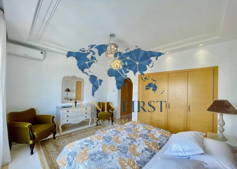 A louer appartement S+3 meublé à Gammarth avec vue mer — Gammarth