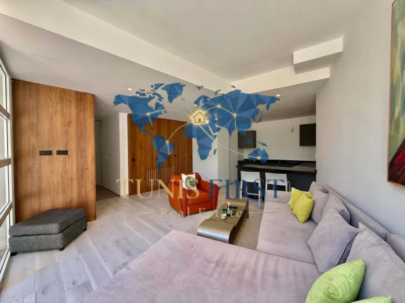 A louer appartement S+3 meublé à Gammarth avec vue mer — Gammarth
