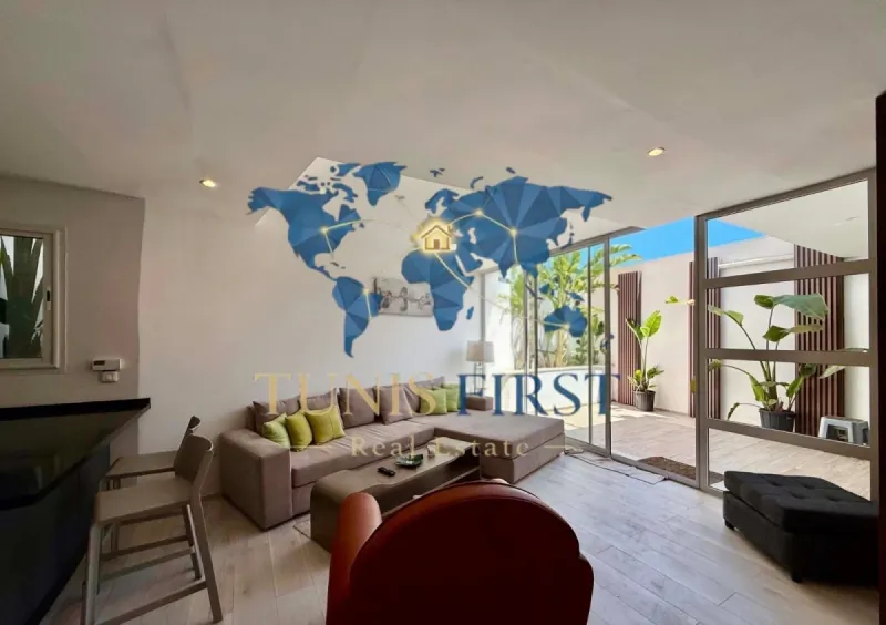 A louer appartement S+3 meublé à Gammarth avec vue mer — Gammarth