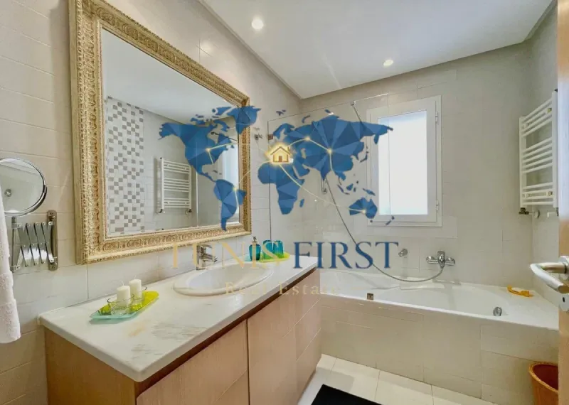 A louer appartement S+3 meublé à Gammarth avec vue mer — Gammarth