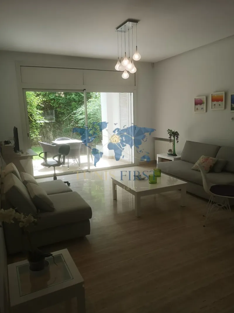 A louer S+1 meublé avec jardin à Marsa Nassim