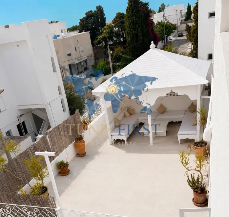 A Louer Étage Villa S3 Semi Meublé à La Marsa Plage