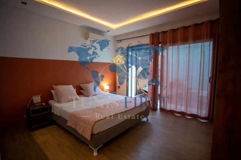 A louer RDC de Villa Meublée avec piscine à Carthage — Amilcar